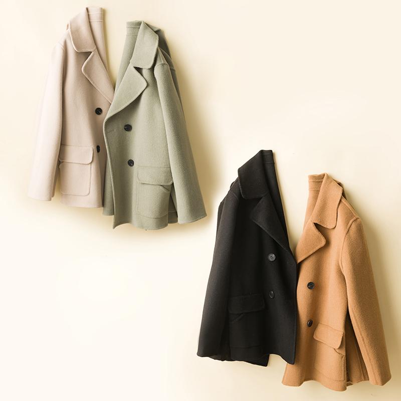 Женская шерстяная куртка из 100% шерсти, СОВРЕМЕННАЯ НОВАЯ SAGA, осеннее шерстяное пальто, зимние теплые шерстяные куртки, двубортные