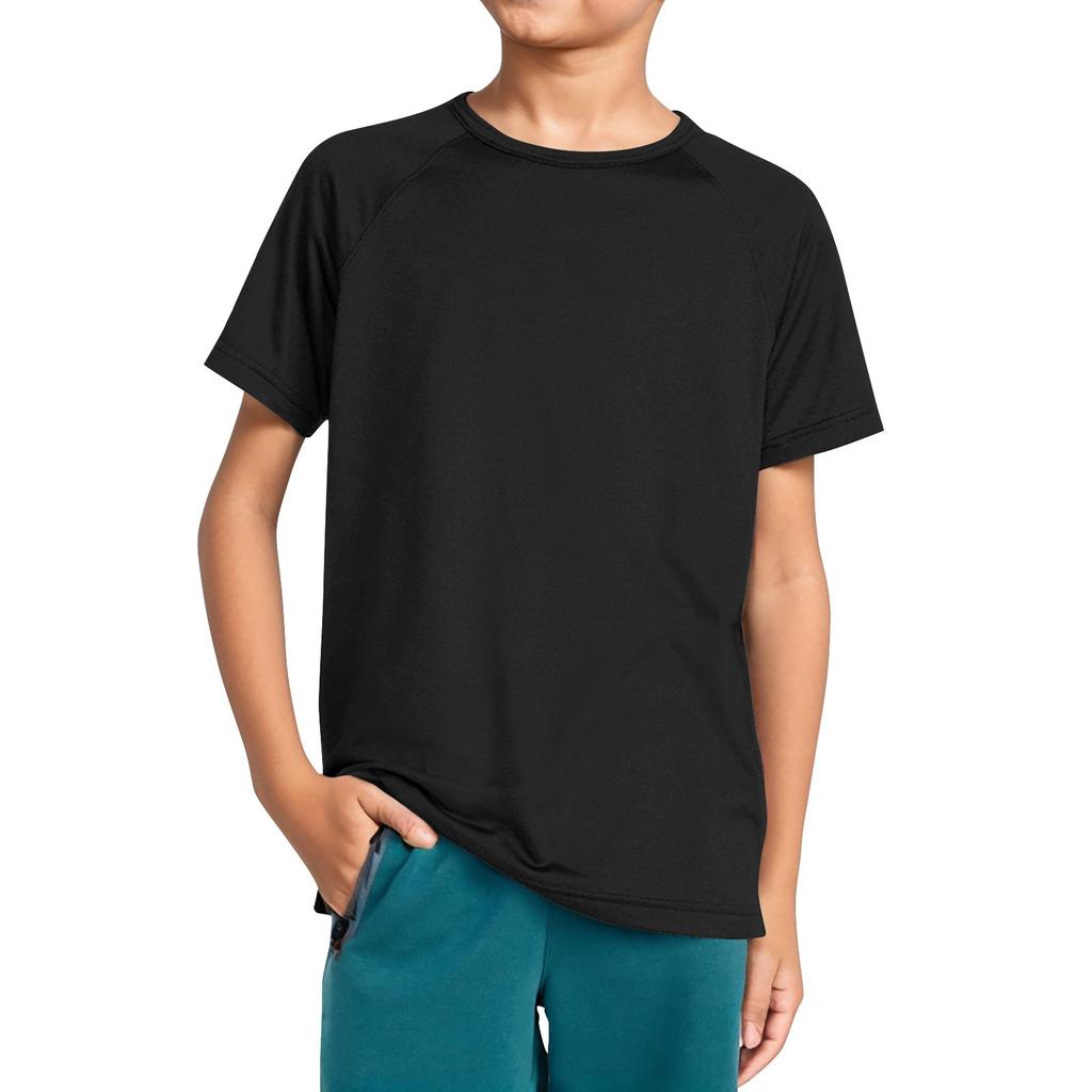 Футболка для мальчиков с круглым вырезом и рукавами-плунжерами