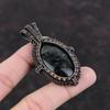Silver Sheen Obsidian Copper Pendant Wire Wrapped Jewelry Decent Pendant Copper Jewelry Handmade Gemstone Pendant Gift For Her Women Jewelry