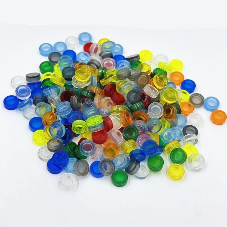 200 шт прозрачная цветная плоская плитка 1x1 точки круглые кирпичи 35381 98138 MOC DIY строительные блоки детали для мозаичного портрета художественный дизайн детские игрушки