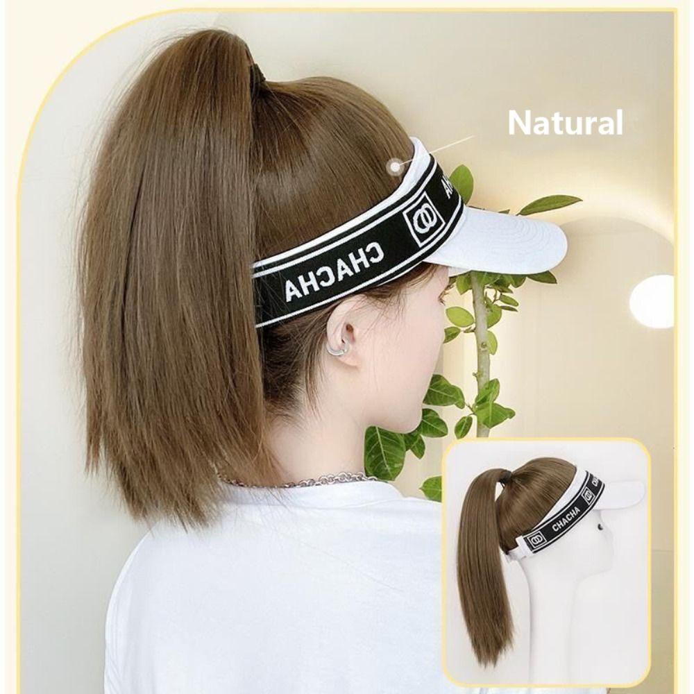 Синтетический оттенок бейсболки парик искусственные волосы шляпа короткий прямой конский хвост бейсболка для гольфа конский хвост