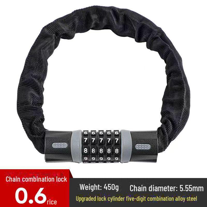 Anti-Theft Electric Vehicle Chain Lock for Motorcycles and Bicycles