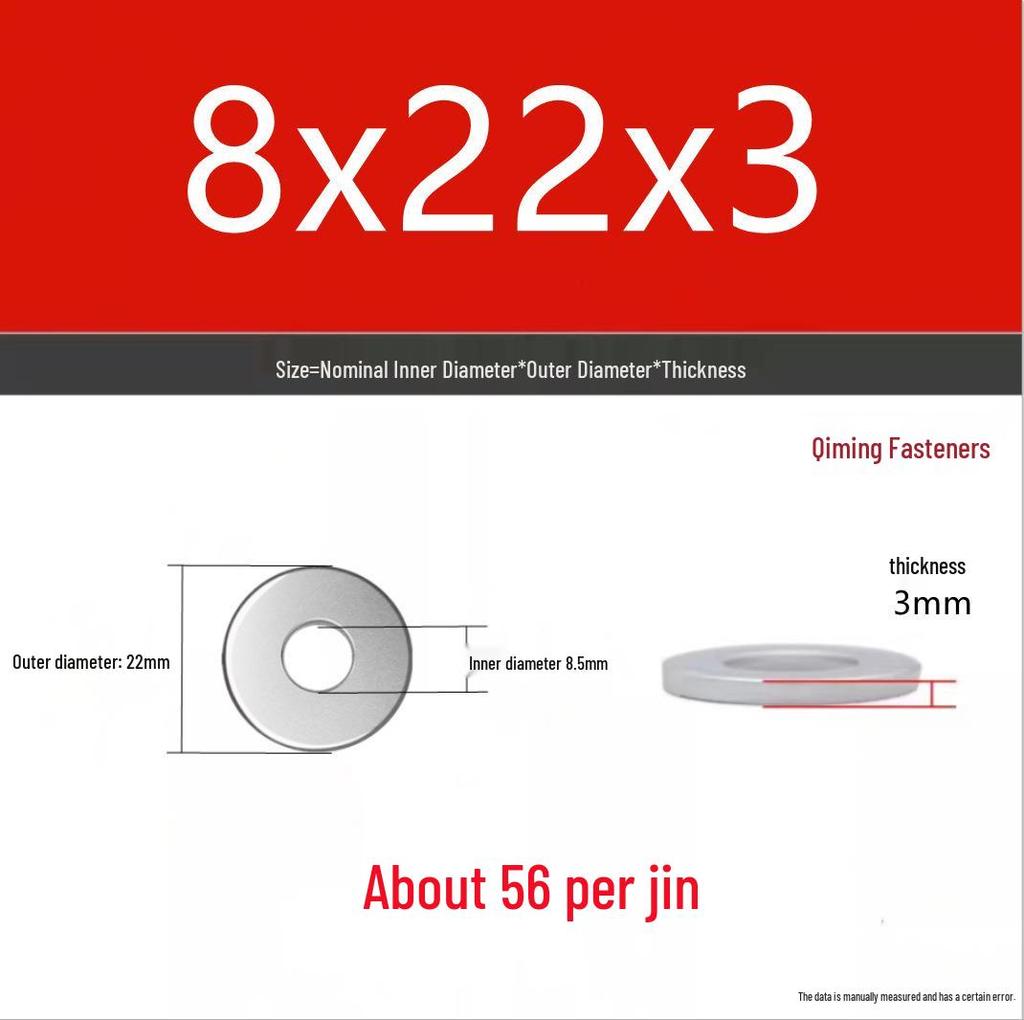 Оцинкованная железная плоская шайба класса 4.8 M3-M40 Увеличенная металлическая прокладка для винта