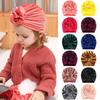 Детские эластичные головные уборы с узлом, детские бархатные тюрбаны, детские повязки на голову, теплая шапочка-бини
