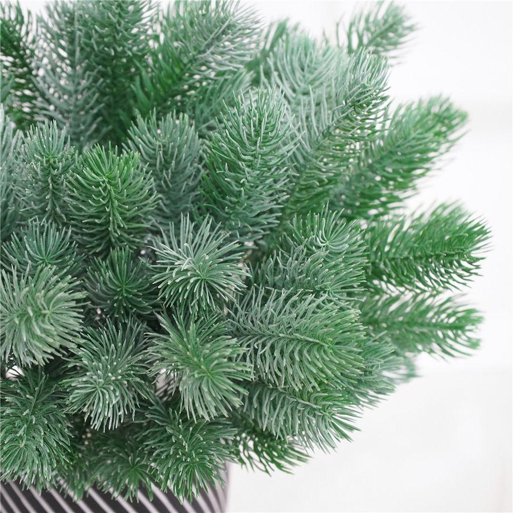 Plastic Gift Box Branch For Home Wedding Party 16 Fork Bouquet Artificial Plant Pine Needle Grass