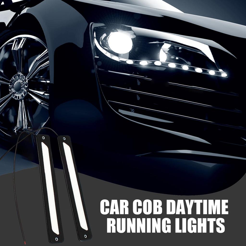 LED Daytime Running Lights 9in Silicone Bendable Lamp 2 Pieces Modified Bendable Super Bright Car LED Light Strip Front Rear For