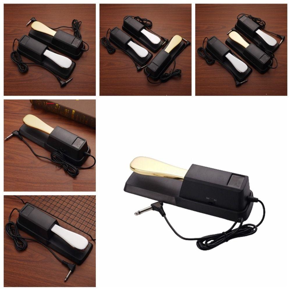 Anti-Slip Piano Sustain Pedal 2 Color Sound Delay Pedal Electric Piano Keyboard Electronic Organ