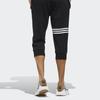 Adidas Вязаные брюки для бега 3/4 с полосками, мужские брюки, черные DY8726