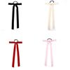 Elegant Skinny Hair Bows with Long Tassels Tails Ribbon Hair Scrunchie for Women and Girls for Fall Winter Outfits
