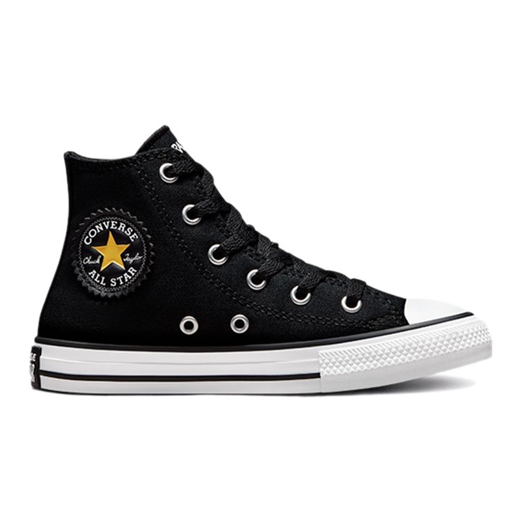 Жан-Мишель Баския x Converse Chuck Taylor All Star High PS Дозатор Pez Детские Кроссовки Черный Мульти Экрю 372587C
