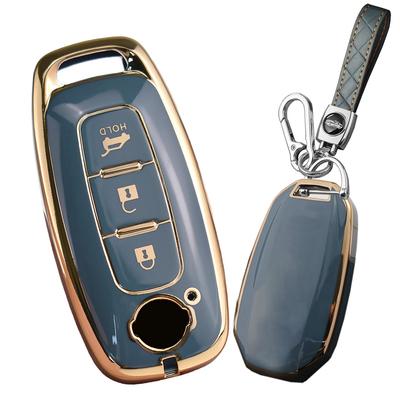[SANRILY] Чехол для ключей NISSAN ARIYA SAKURA, Чехол-обложка для ключей, Держатель для ключей, Новый X-Trail, Защита ключей, Защита от царапин, Стильный, 3 кнопки, серый