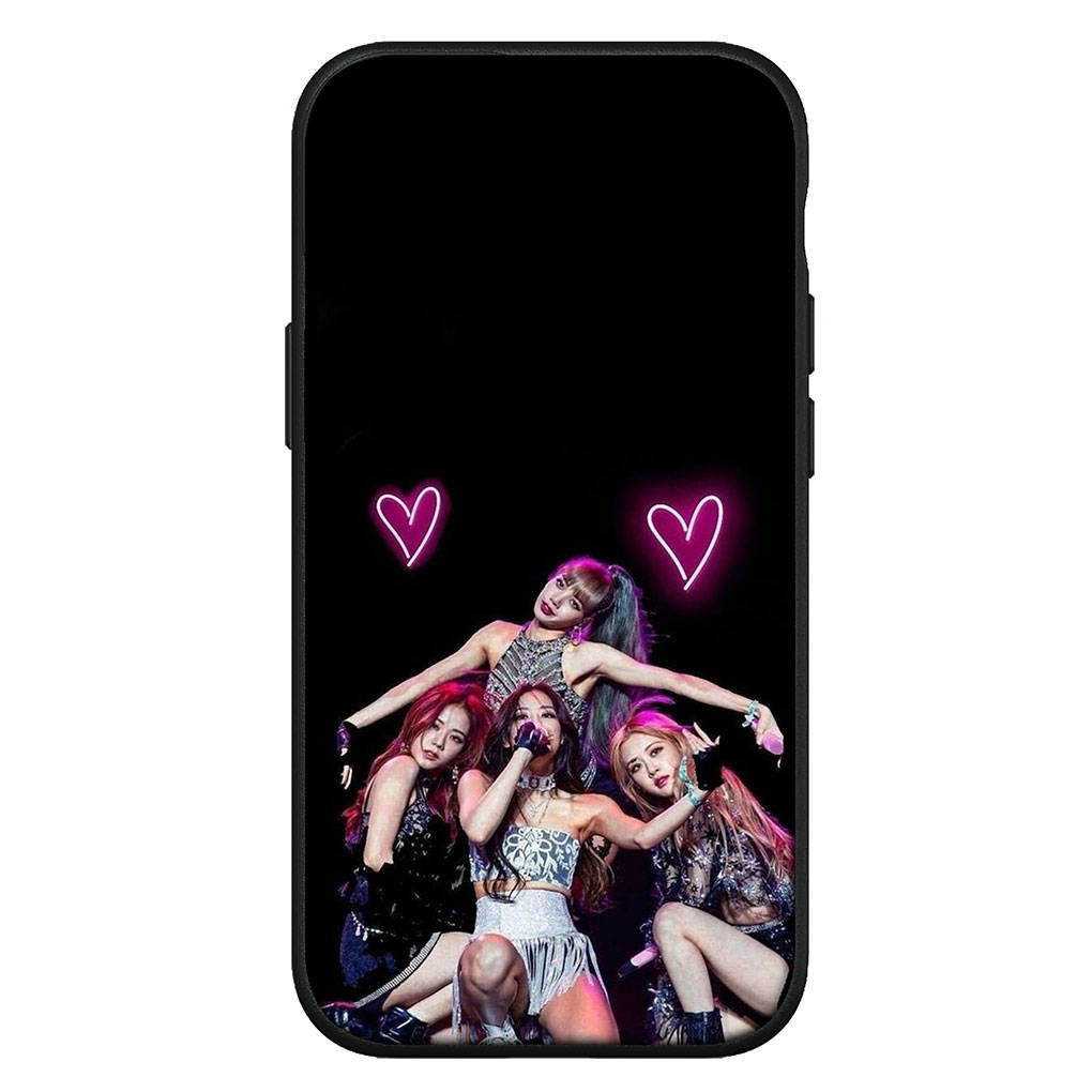 Для Samsung Galaxy S24 S23 iPhone 16 15 14 Xiaomi Redmi Note 13 12 11 10 8 Plus 9 Pro Max X XR чехол для телефона розовый корейский черный Kpop OPPO Huawei чехол