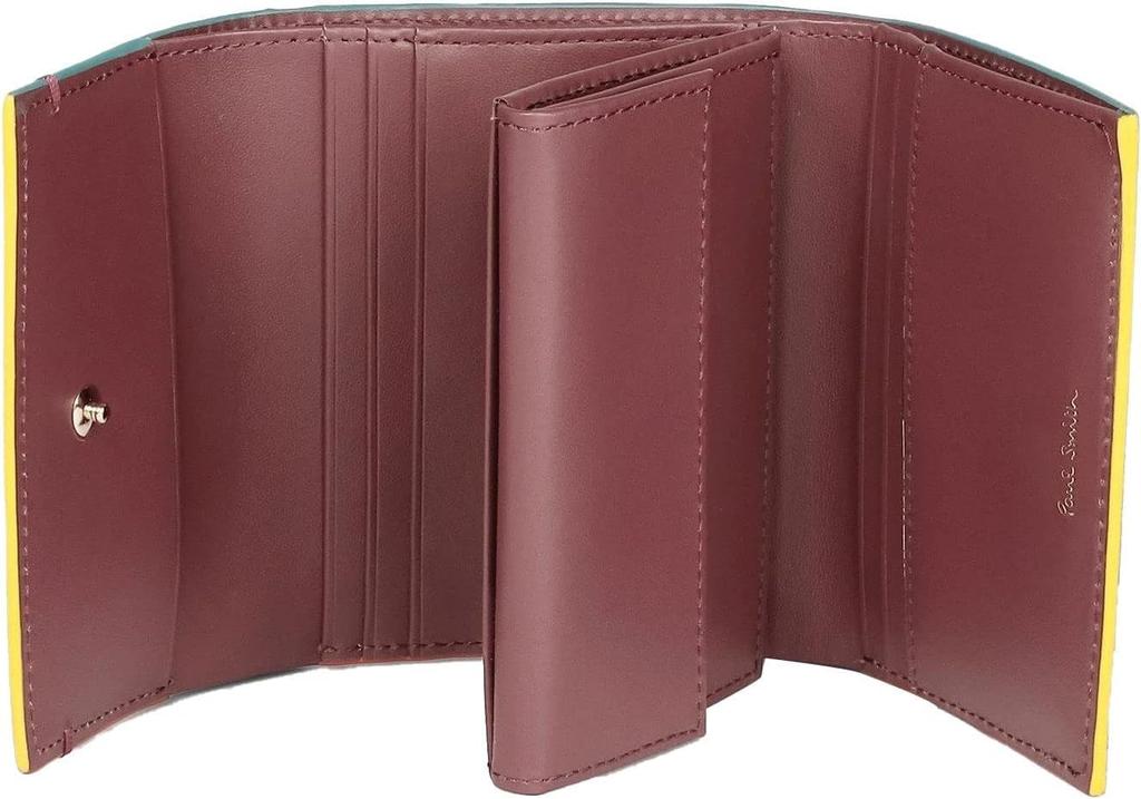 Бумажник Paul Smith с цветным краем Черный [Paul Smith] Женский тройного сложения