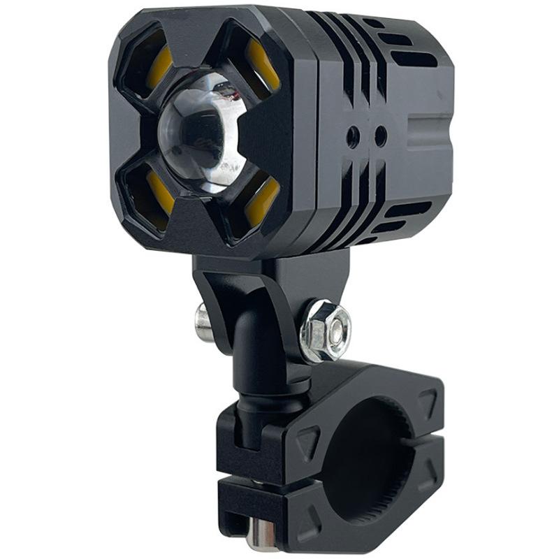 Кронштейн для крепления светодиодной фары мотоцикла, регулируемый угол наклона, вертикальный хомут для крепления трубки, рабочий держатель для дополнительных фонарей