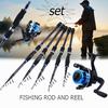 SOUGAYILANG Удочка с рыболовной катушкой Телескопическая удочка Карбоновый корпус Мини-рыболовная катушка
