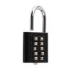 Security Padlock 10 Digits Push Button Combination Outdoor Waterproof Padlock for Gym Cabinet Gate