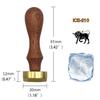 Ice Stamp With Removable Brass Head & Wood Handle - Vintage 1.18" Branding for Cubes, Cocktails, Whiskey, Mojito Drinks - Bar Making DIY Crafting