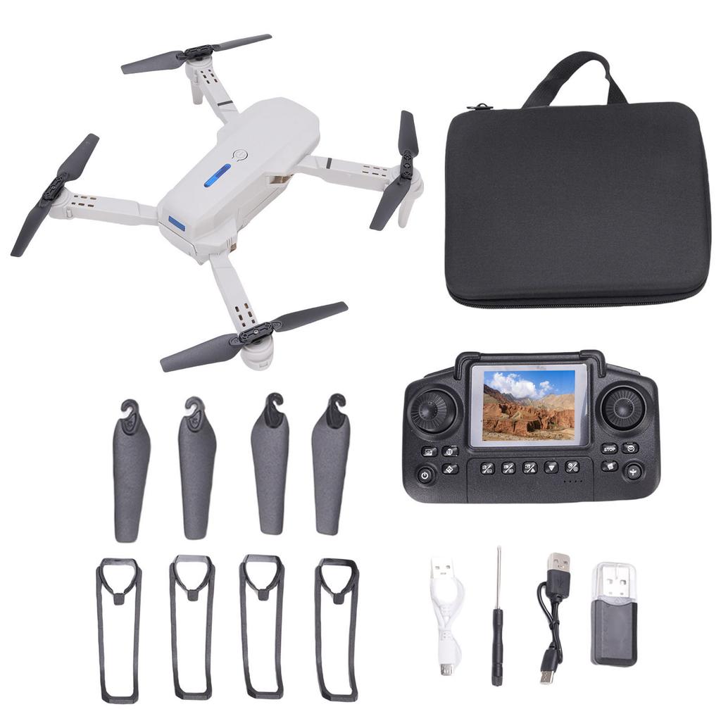Drone with Dual Cameras WiFi Optical Flow Altitude Hold Foldable FPV RC Quadcopter with Screen Remote Control for Teens