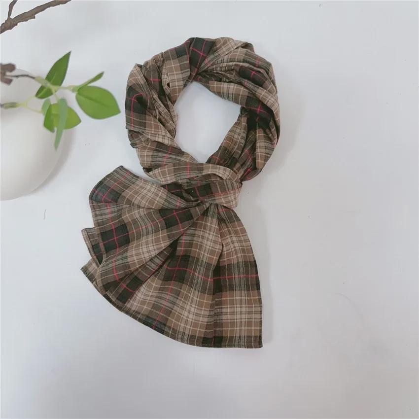 Клетчатый шарф из чистого хлопка, окрашенный в пряже, в более чем 20 цветах