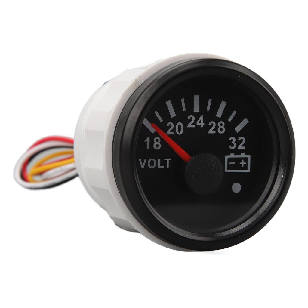 52MM Voltage Meter 9 to 32V Highly Accurate Pointer Voltmeter with Backlight For RVs Yacht Fishing Boats Ships