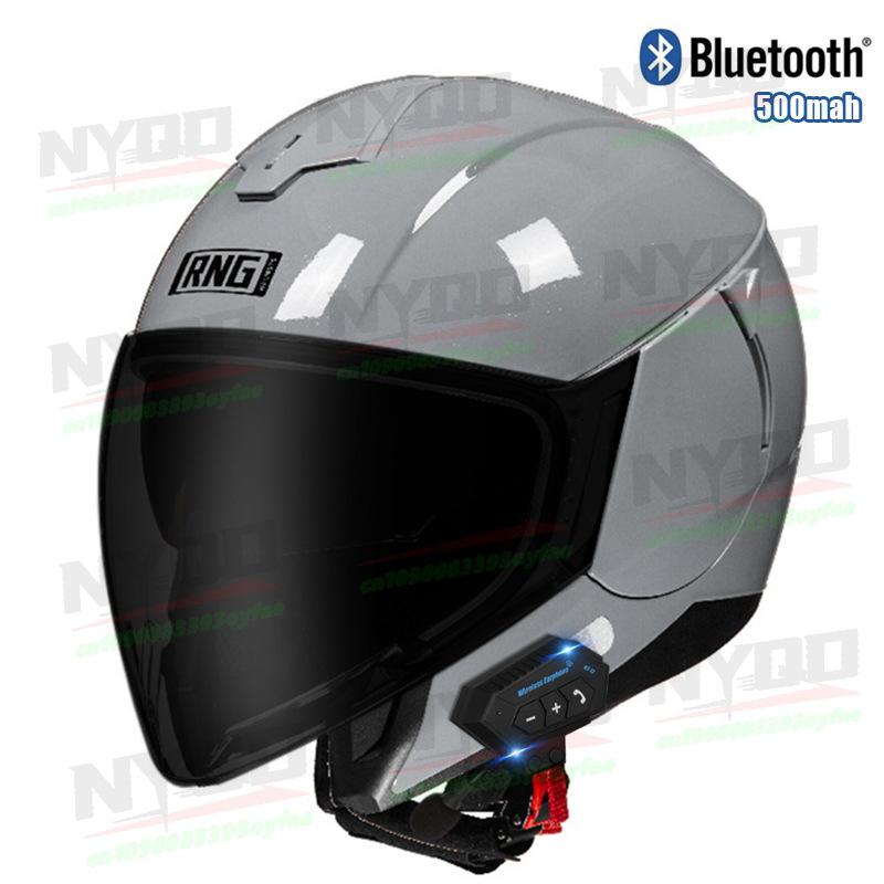 Высококачественный Bluetooth-шлем для мотоцикла, 3/4, половина шлема, мужской и женский, шлем для езды на мотоцикле с Bluetooth-наушниками
