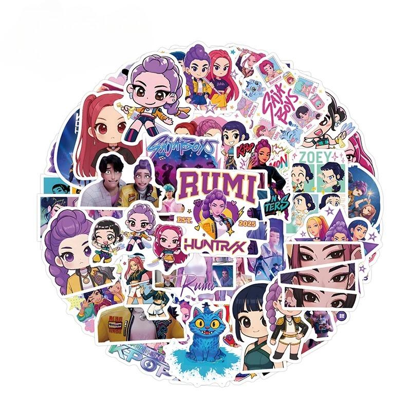 55-110 шт. K-POP Охотники на демонов Пленочные наклейки Телевизионные аксессуары Компьютерные декоративные наклейки Водонепроницаемый винил Игрушка Подарки для детей