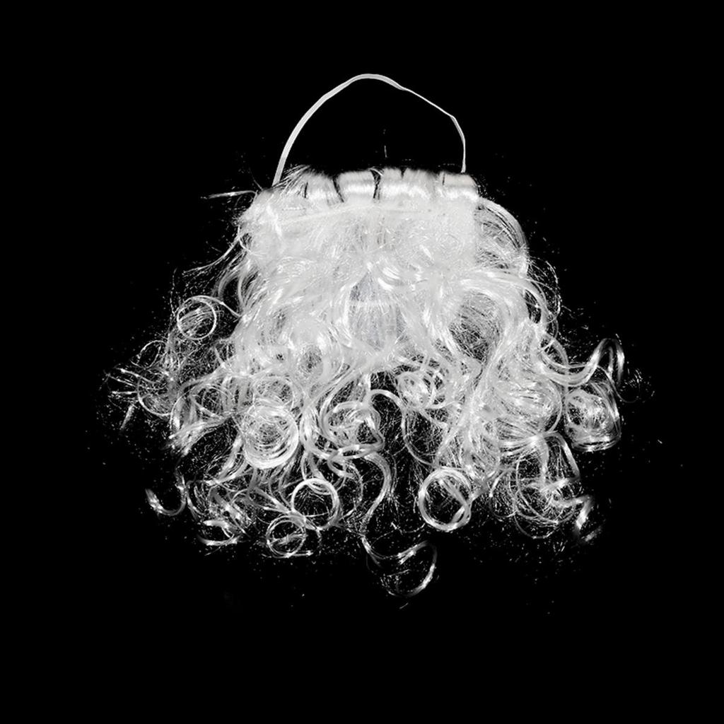 Борода Санта-Клауса Кудрявая Пушистая Костюм Взрослые/Дети Рождественское Выступление Санта Поддельные Белые Усы Руль для Косплей Вечеринки