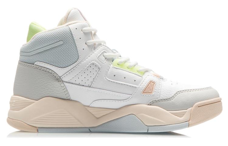 Li Ning Амортизация Нескользящие Износостойкие Дышащие Легкие Средняя высота Винтажные Баскетбольные кроссовки Женские AGBR084-1