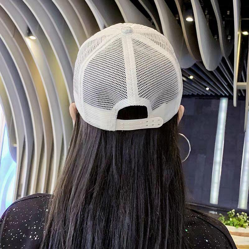 Женская летняя бейсболка с сетчатым дышащим модным принтом и блестками, регулируемая бейсболка с козырьком для улицы