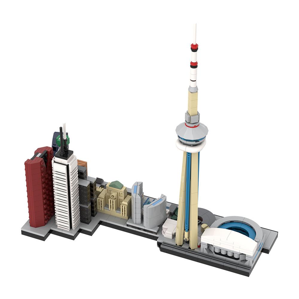 Gobricks MOC-220320 Город Торонто Горизонт Строительные Блоки Образовательные Конструкторы Игрушки Подарки