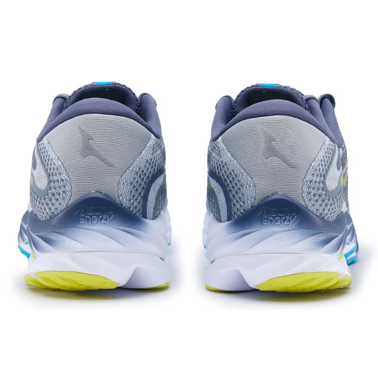 Mizuno Wave Rider 27 Lightweight Comfortable Shock Absorption Durable Breathable Rebound Low-Top Running Shoes Men Sneaker Blue Gray J1GC230301