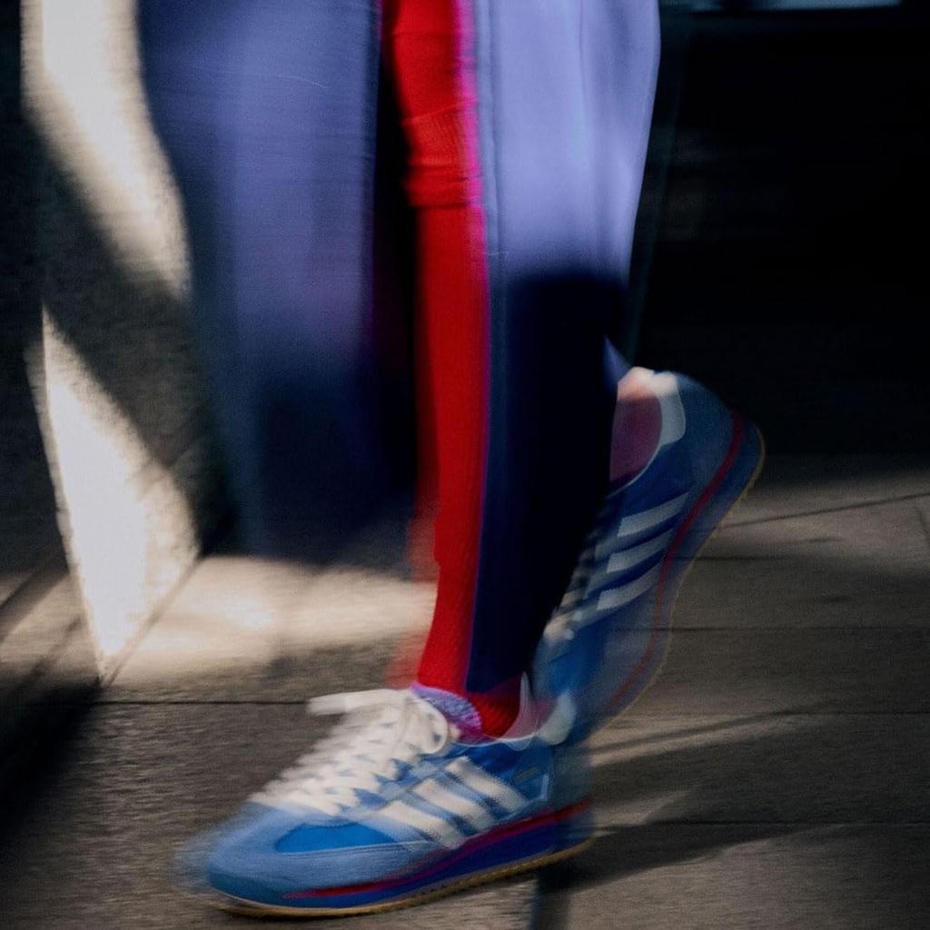 adidas Originals SL 72 RS Унисекс Ретро Беговые Кроссовки Синий Кремовый Белый Лучше Алый 24.5см