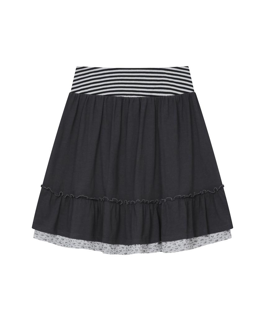 Baup Button-Up Pocket Midi Skirt [Charcoal]