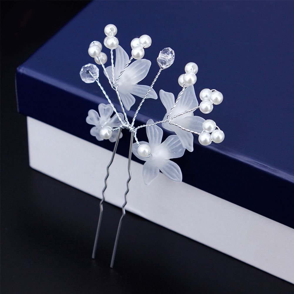 Flower Hair Jewelry Accessories Plait Hairpin Headdress Flower Hairpin Bride Hairpin Hair Clip