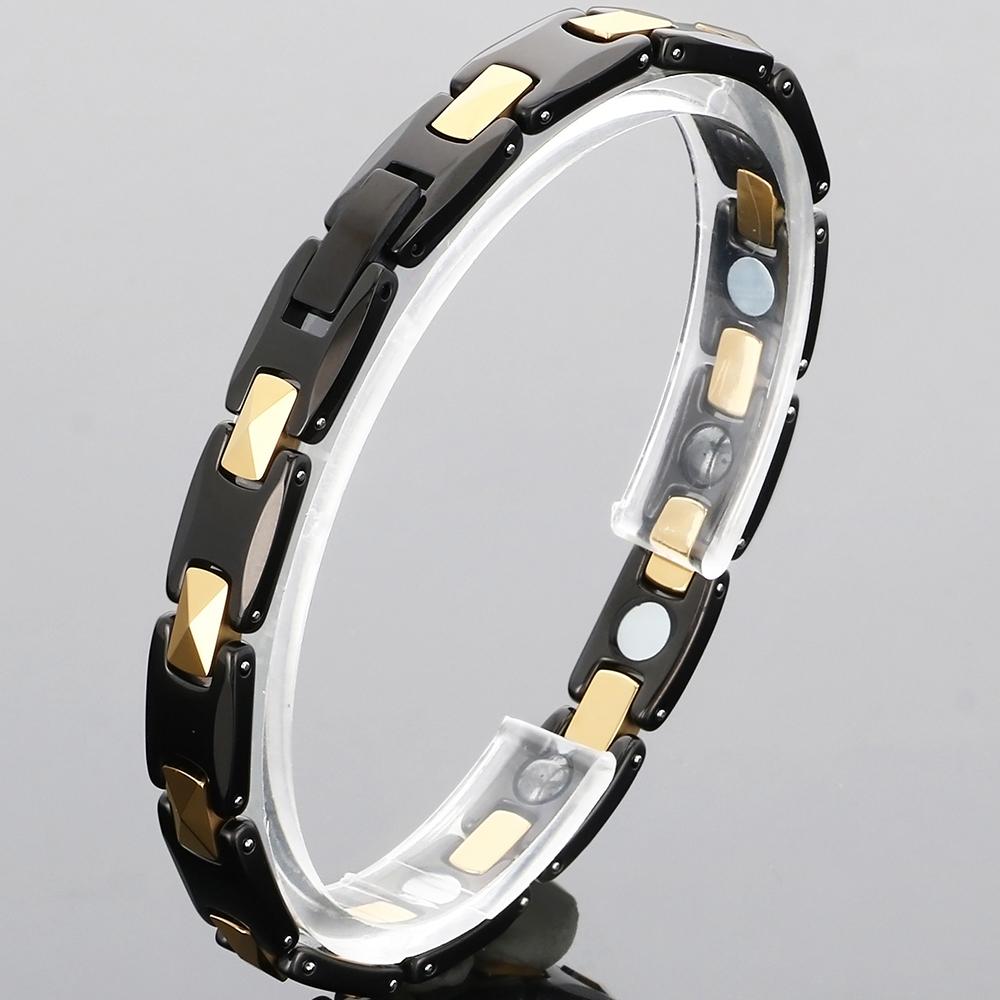 Мужские браслеты с магнитной терапией и германием для мужчин, вакуумное напыление, гипоаллергенная бижутерия для здоровья из вольфрамовой стали, модные подарки для него