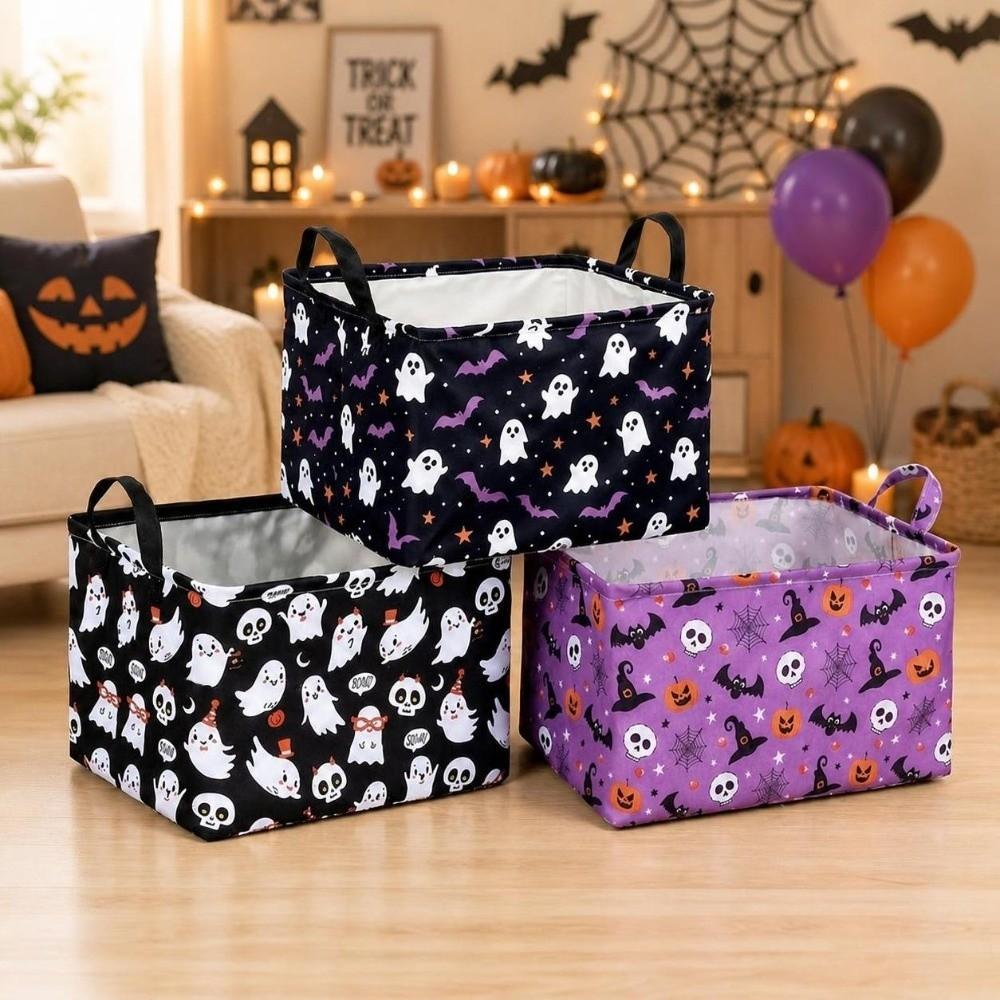 Ghost Halloween Storage Basket Pumpkin Laundry Basket Multi-purpose Cartoon Toys Basket Bedroom