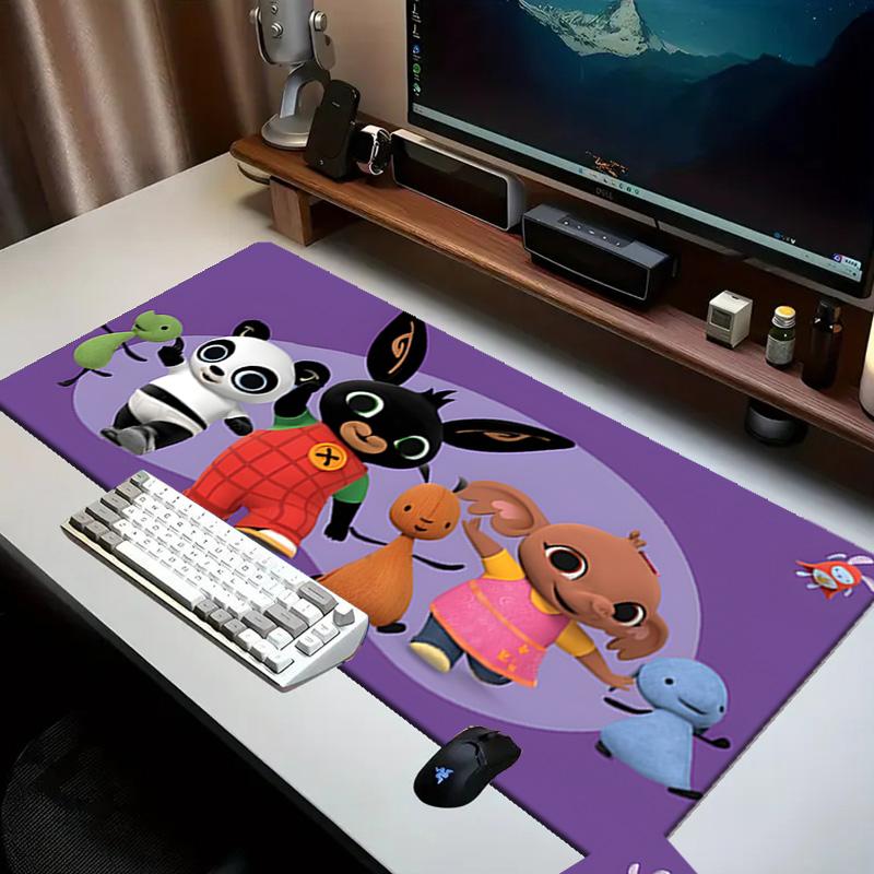 rabbit Bing Friends Garden Party Mouse pad Office Desk Mat, Gaming Mouse Pad Mousepad, keyboard pad,Heavy-Duty Non-Slip Rubber Backing, Gift