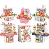 Mini Children Kitchen Toys Set Cook Food Pretend Play Role Toys Kitchen Counter Play Set  Kids Gift
