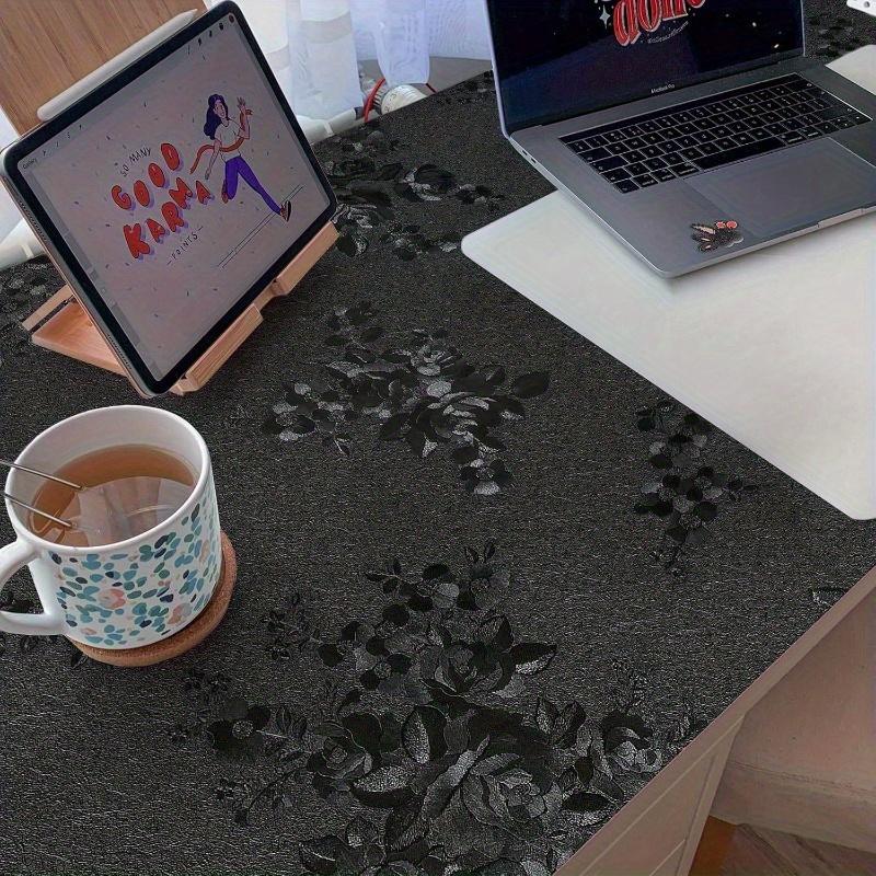 1 рулон черных обоев, текстурированные обои 17,72 дюйма x 118,1 дюйма, тисненые обои, винтажная цветочная контактная бумага, подкладка для полок в спальне, декор