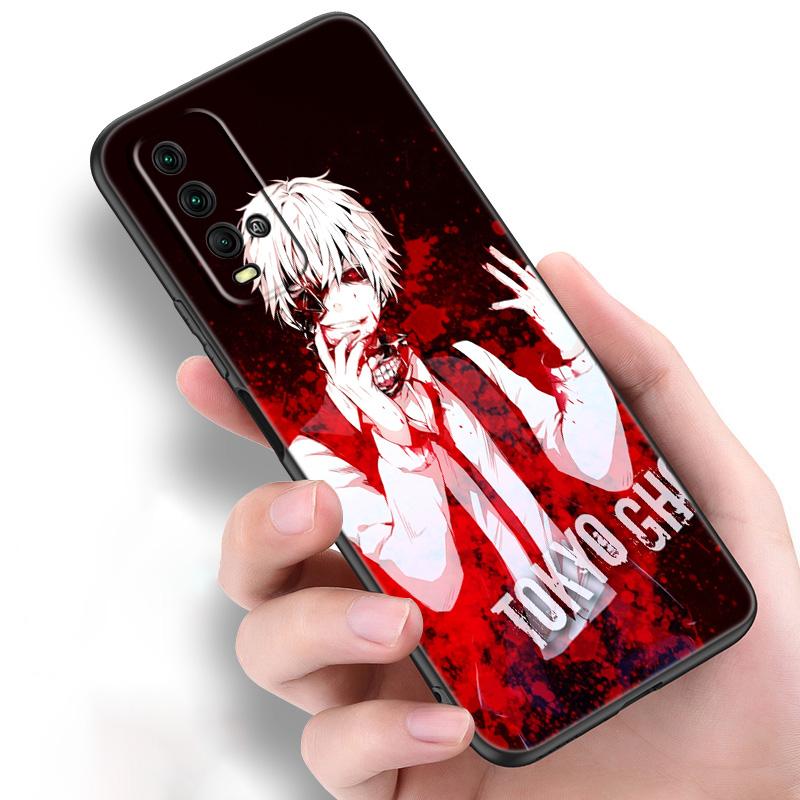 Модный чехол для телефона Tokyo Ghoul с аниме Kaneki Ken для Xiaomi Redmi Note 11 10 9 8 Pro 11T 10T 10S 9S 8T 9 9A 9C 9T, черный мягкий чехол
