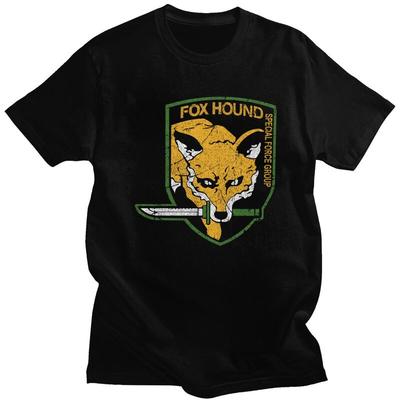 Мужская футболка Metal Gear Solid Fox Hound с коротким рукавом 100% хлопок, модная футболка с принтом из видеоигры