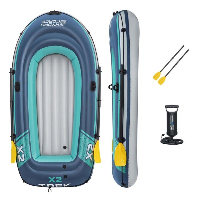 Bateau gonflable - Bestway - Trek X2 - 232x118 cm - PVC résistant - 2 personnes