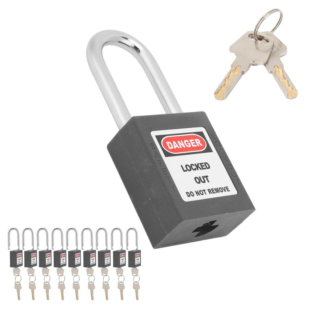 10 комплектов 1,5-дюймовых навесных замков безопасности, стальная балка, изолированный антикоррозионный замок для промышленной машины