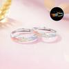 Luminous Rainbow Couple Rings Open Rings For Women Men Adjustable Couple Rings Jewelry Gift
