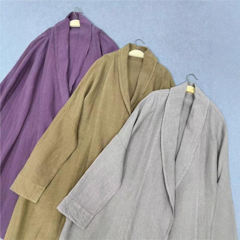 Johnature Винтажные Свободные Повседневные Куртки Женские Простые Свободные На Все Случаи Длинные Женские Пальто