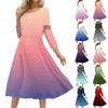 Women's Fashionable Loose Gradient Print Dress