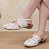 Fashion Women Heeled Sandals  Loafers Shoes Woman Slippers 2025 Brand Slingback Shallow Dress Summer Designer Soft Leather Pumps