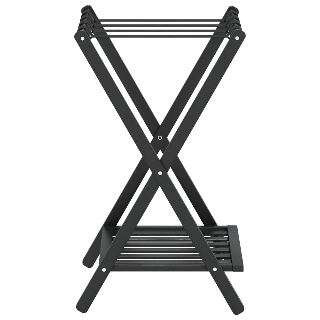 Luggage Rack Black 68 x 38 x 58 cm Bamboo