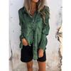 Women's Blouses Fashion Solid Color Long Sleeved Casual Velvet Collar Shirt Top Autumn Blouses & Shirts