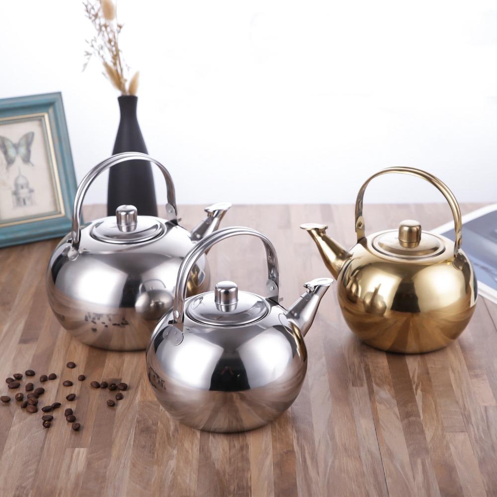 Чайники для воды с фильтром-инфузором, из нержавеющей стали, кувшин для чая улун, портативный чайник, для дома и офиса
